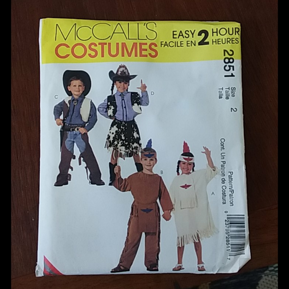 McCall's Simple Cowboys and Indians Pattern